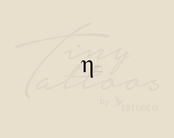 Tatuagem Temporária Eta η (Conjunto de 3)