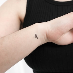 Tatuaggio temporaneo con fiocco (set di 3)