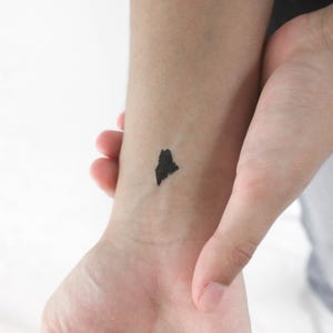 Maine Karte temporäres Tattoo (3er Set)