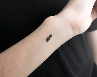 Tatuagem temporária de abacaxi minúsculo (conjunto de 3)