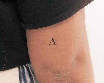 Uppercase Lambda Temporary Tattoo (Set of 3)