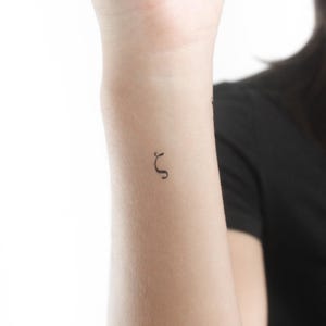 Zeta ζ temporäres Tattoo (3er Set)