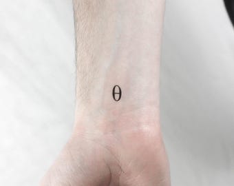 Tatuagem temporária Theta θ (conjunto de 3)