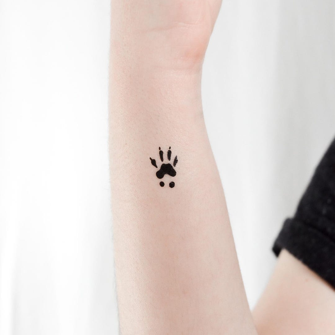 Squirrel Front Paw Print Temporary Tattoo (set of 3) - Etsy, image size:1080x1080