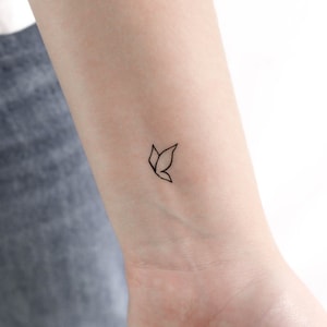 Little Minimalist Flying Butterfly Temporary Tattoo (Set of 3)