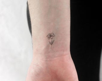 ユリの花のタトゥーシール（3枚セット） - Etsy 日本