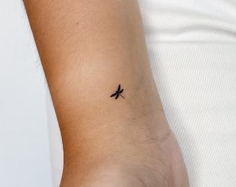 Tiny Dragonfly Temporary Tattoo (Set of 3)