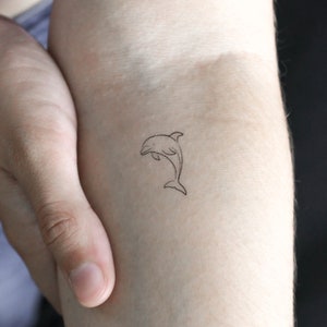 Delfino tatuaggio temporaneo (set di 3)