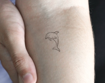 Delfin Temporäre Tattoo (3er Set)