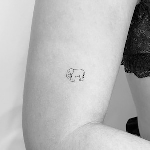 Tatuaggio temporaneo elefantino (set di 3)