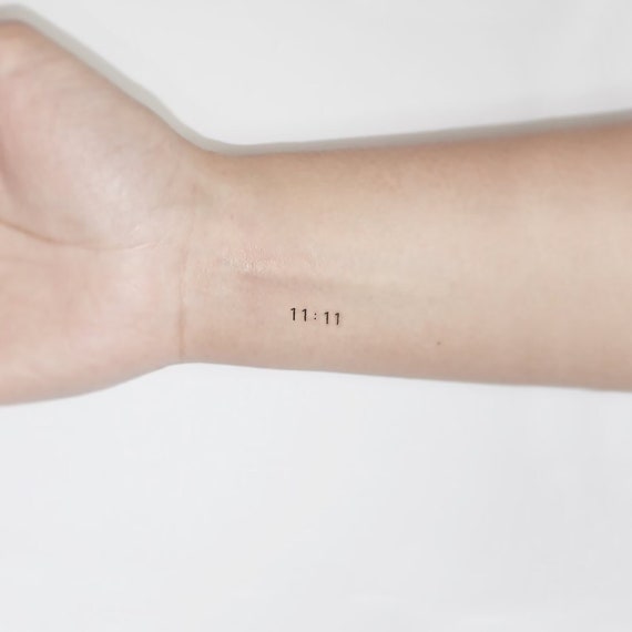 11:11 Angel Number Temporary Tattoo (Set of 3) – Small Tattoos
