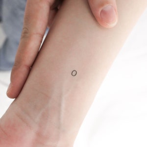 O Typewriter Lowercase Temporary Tattoo (Set of 3)