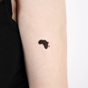 Tatuaje temporal del mapa de África (juego de 3)