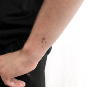 Tiny Shooting Star Temporary Tattoo (Set of 3)
