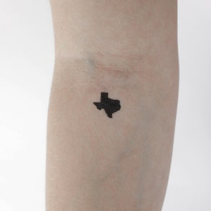 Texas Karte temporäres Tattoo (3er Set)