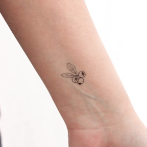 Blueberry Temporary Tattoo (Set of 3)