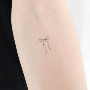 Little Ribbon Bow Temporary Tattoo (Set of 3)