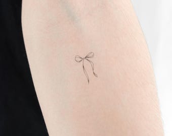 Little Ribbon Bow Temporary Tattoo (Set of 3)