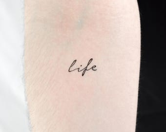 Leben temporäres Tattoo (3er Set)