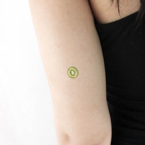 Watercolor Kiwi Temporary Tattoo (Set of 3)