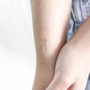 Piccolo tatuaggio temporaneo Calla Lily (set di 3)