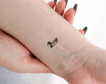 Männliche Ente temporäres Tattoo (3er Set)