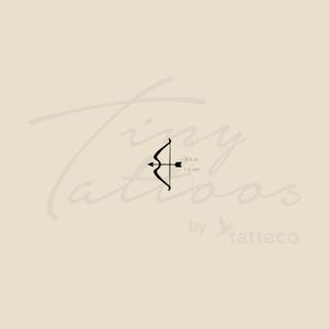 Tiny Bow And Arrow Temporary Tattoo (Set of 3)