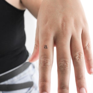 A Typewriter Lowercase Temporary Tattoo (Set of 3)