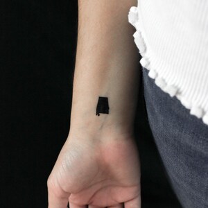 Alabama Karte temporäres Tattoo (3er Set)