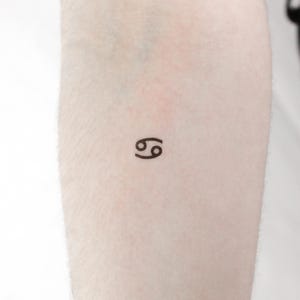 Tymczasowy tatuaż z symbolem zodiaku Rak (zestaw 3 sztuk)