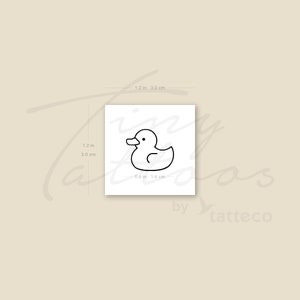 Minimalist Rubber Duck Temporary Tattoo (set of 3) - Etsy