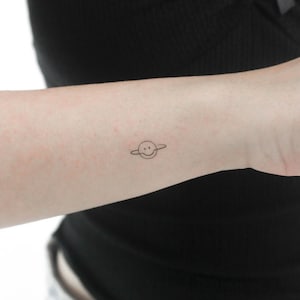 Happy Saturn Temporary Tattoo (Set of 3)