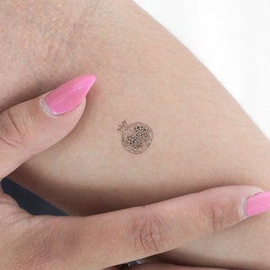Tiny Pomegranate Temporary Tattoo (Set of 3)