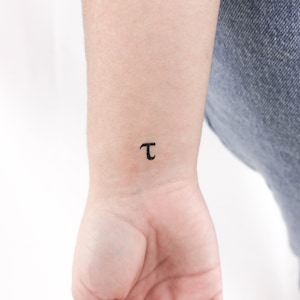 Tau τ Tatuaje Temporal (Conjunto de 3)