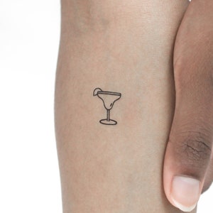 Tatuaggio Temporaneo Cocktail Margarita (Set di 3)