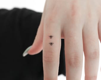 Twee bijen tijdelijke tattoo (set van 3)