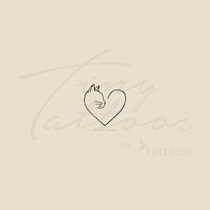 Cat Lover Heart Temporary Tattoo (Set of 3)