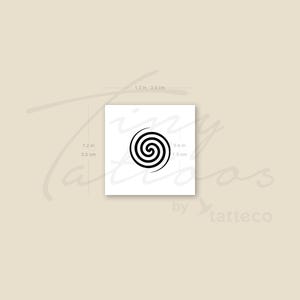 Little Fermat's Spiral Temporary Tattoo (set of 3) - Etsy