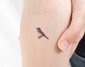 Rotkehlchen temporäres Tattoo (3er Set)