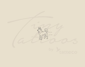 Siberian Husky Temporäres Tattoo (3er Set)