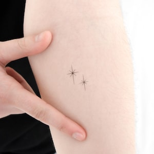 Shining Star Couple Temporary Tattoo (Set of 3)