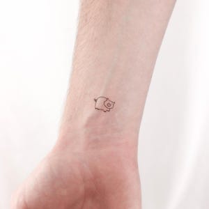 Tatuaje temporal de cerdo diminuto (conjunto de 3)
