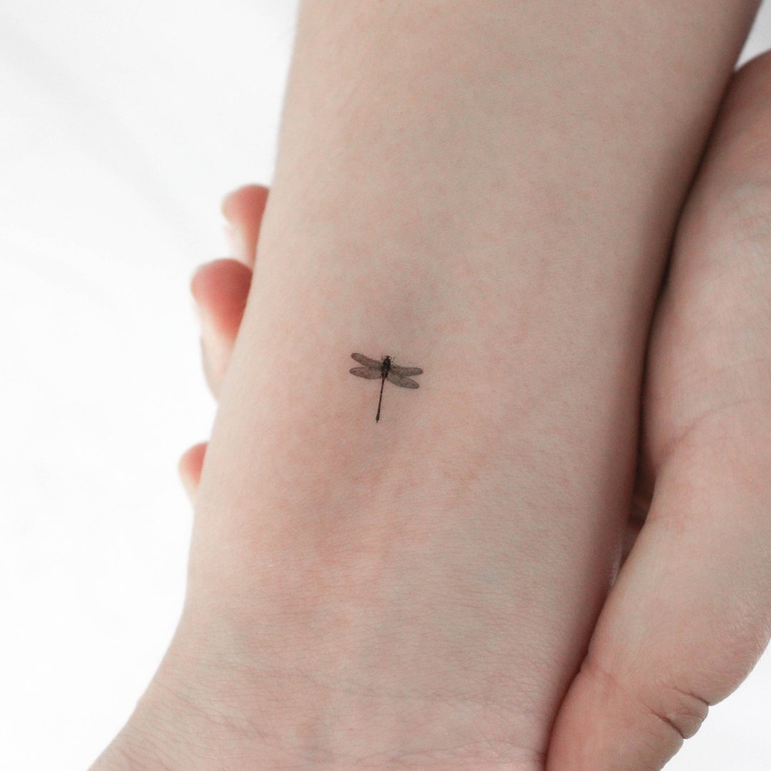 Tiny Dragonfly Temporary Tattoo (set of 3) - Etsy