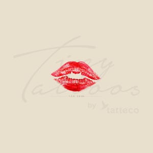 Carpenter Kiss Mark Temporary Tattoo (Set of 3)