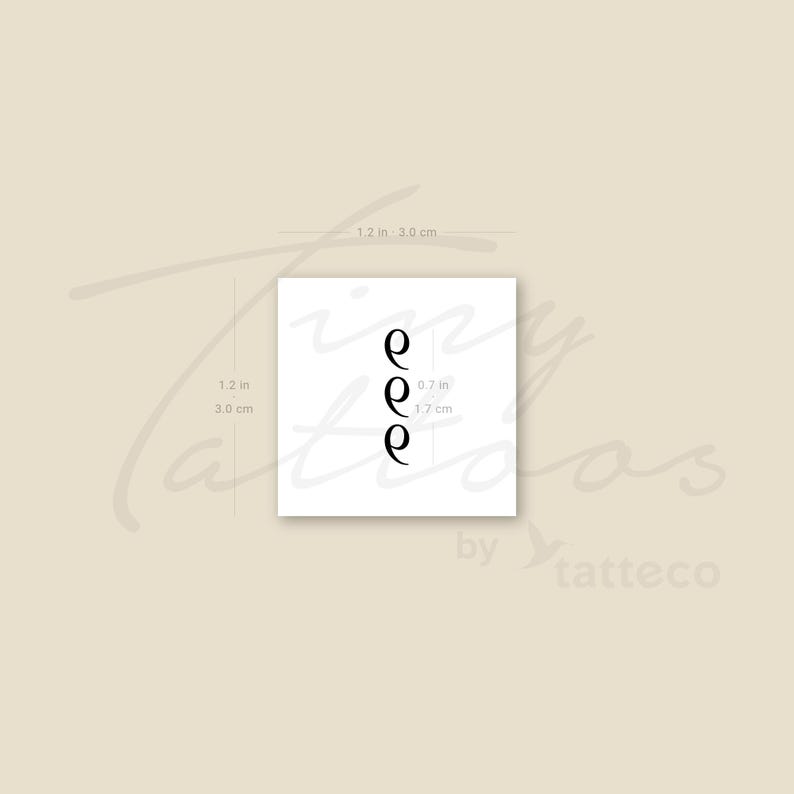 Small 999 Vertical Temporary Tattoo (set of 3) - Etsy