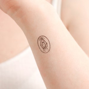 Tatuaggio temporaneo della Vergine Maria (set di 3)