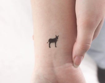 Kleiner Esel temporäres Tattoo (3er Set)