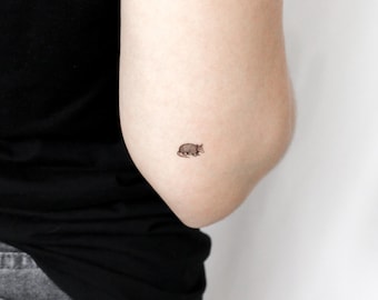 Gürteltier temporäres Tattoo (3er Set)