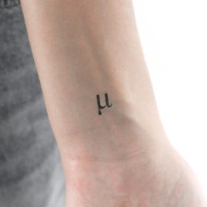 Tatuaje temporal Mu μ (juego de 3)