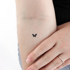 Tiny Minimal Butterfly Temporary Tattoo (Set of 3)